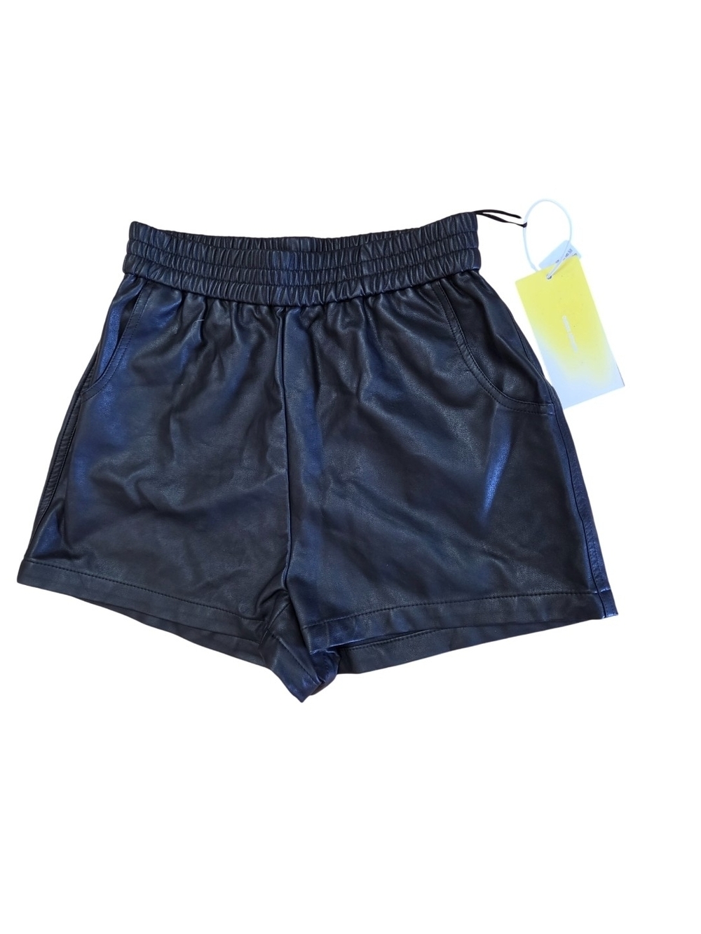 Black Faux Leather Shorts - Modern Sleek Style